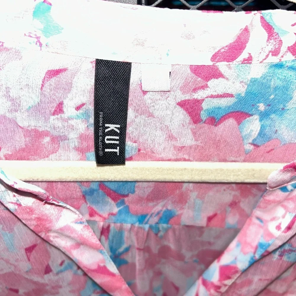 Kut From The Kloth Floral Long Sleeve Blouse Size M - Picture 4 of 7